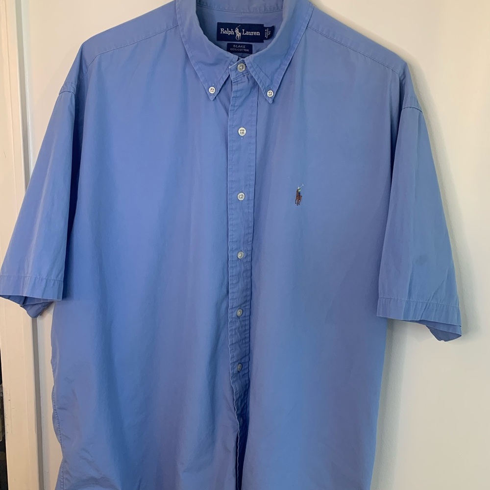 Ralph Lauren Men's Light Blue Button Down Shirt